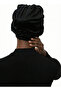 Velvet Bow-Lined Black Ready-Made Turban Hijab Bonnet Suitable for Medical Use - 4