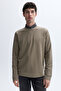 Men's Mink Color Crew Neck Sweatshirt