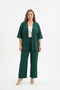 Plus Size Kimono Cardigan 2-Piece Set – Wrinkled Fabric Oversized Stylish Set
