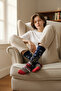 Unisex Christmas Socks Colorful Patterned Gift New Year Men Women Long Socks Single - 3