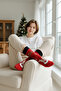 4 Pairs Unisex Christmas Socks Colorful Patterned Gift New Year Men Women Long Socks Set - 6