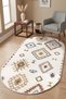 Digital Print Washable Non-Slip Sole Stain Resistant Oval Kitchen Rug Living Room Rug and Runner Rug
