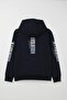 Boy's Sweatshirt Hooded Kangaroo Pocket 9-16 Years, Navy - 5