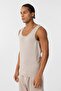 Washable tank top Ribbed Knit athlete stone - 3
