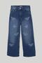 Girl's Jeans with Butterfly Embroidery, Ages 10-14, Blue