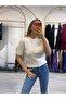 10703 Glitter Short Sleeve Knit Sweater Beige-Burgundy