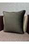 Imported Silk Velvet Dark Brown Color Throw Pillow Cover 43x43cm - 4