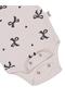 Bow Print 1-36 Months Snap Fastener Bodysuit - Beige 1-3 Months - 4