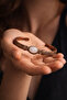 Women's White Natural Stone Copper Bracelet with Stone Cuff Bracelet - 5