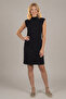Women's High Collar Sleeveless Underwear Viscose Tunic 2 Pieces Black - 3