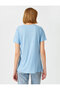 Women's Light Indigo T-Shirt 2YAK13717EK - 4
