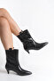 Women's Heeled Pointed Toe Boots - 4