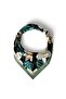 Ivory Flower Patterned Bandana Scarf - 5