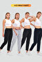 Black-navy-grey-anthracite 4-Piece Women's Navy Blue Classic Pocket Sweatpants