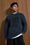 Men's Relaxed Fit Washable Knitted Sweater 100% Cotton Black