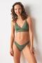 No Gossip Crush Cross Back Triangle Bikini Single Top Khaki 239100