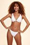 Maggie Underwire White Long Triangle Bikini - Single Top 229111