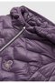 Girl's Purple Glitter Logo Detailed Hooded Seasonal Thin Coat - 2