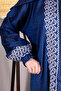 Women's One-Piece Zipper-Front Heart-Embroidered Prayer Dress - 4