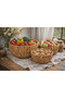 Set of 3 Knitted Wicker Deep Bowl Basket Organizer Organizer Diameters 28-24-20 cm