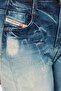 Women Regular Fit Mid Waist Stretch Washed Denim Jeans, Blue - 5