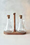 Set of 2 Glass Olive Oil and Vegetable Oil Bottles with Bamboo Stand, 250 ml – 8617005S C1-1-289 - 4