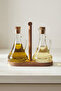 Set of 2 Glass Olive Oil and Vegetable Oil Bottles with Bamboo Stand, 250 ml – 8617005S C1-1-289 - 2