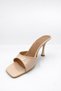 Real Women's Patent Leather 9 cm Heeled Slippers - Fashionable and Comfortable High Heels - 6