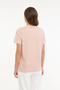 Wb V Neck 11Sn227 4Fx Pink Women's Short Sleeve T-Shirt - 3