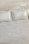 Jemma 120 Thread 100% Cotton Satin Double Duvet Cover Set White - 8