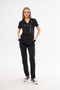Kıev - Black Straight-Leg Modern And Stylish Double-Breasted Zipper-Closure Doctor And Nurse Uniform Scrubs - 8