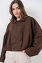 Women's Brown Oversized Suede Jacket 1055 - 6
