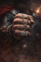 Men's Steel Necklace - Viking Thor Warhammer Hammer Mjolnir Design, Necklace