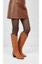 Large Size Women's Cowboy Boots 41-42-43-44 Brown Suede