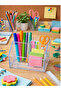 2031 Neo Desktop Pen Holder 4 Compartments Transparent - 2