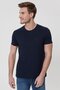 Twingo Men's 100% Cotton Crew Neck Pique T-Shirt Navy Blue - 4