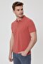Miless Men's Polo Neck T-Shirt Dark Coral - 3