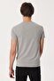 تي شيرت رجالي من Drawinglogo مصنوع من القطن بنسبة 100% برقبة دائرية باللون الرمادي الميلانج - 2