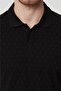 Mixed Men's 100% Cotton Polo Collar T-Shirt Black - 5