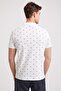 Pool Men's 100% Cotton Printed Polo Collar T-Shirt White - 4