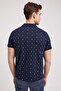 Ship Men's 100% Cotton Polo Collar T-Shirt Navy Blue - 4