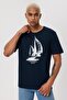 Gawain Men's 100% Cotton O-Neck T-Shirt Navy Blue - 2
