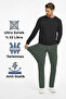 Men's Flexon Ultra Flexible Relaxed Elastic Waist Jogger Pants Green M702-R0433-01 - 5