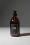 Set of 2 Amber Glass Soap Dispensers 500 ml with Black Metal Stand, Not Affected by Water, with Labels - 4