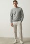 Cotton Men's Sweatshirt Gray Soft Touch Relax Fit Basic Crew Neck 3 Thread Breathable - 6