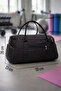Black Crinkle Fabric Shoe Compartment 0818 Waterproof Sports and Travel Bag with Front Pocket and Shoulder Strap - 6