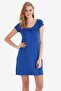 Crescent and Star 59333 Cobalt Blue Combed Cotton Dress - 2