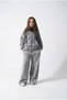 Girls' Wide-Leg Gray Distressed Detail Oversized Top and Bottom Tracksuit Set, Ages 10-11-12-13-14 - 5