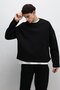 Boxy Fit Basic Sweatshirt Black - 3
