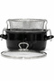 Enameled Glass Lid Frying Pan 22 cm Black with Chrome Top - 3